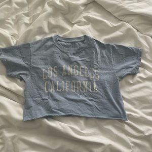 LAC BRANDY BABY BLUE CROPPED T SHIRT